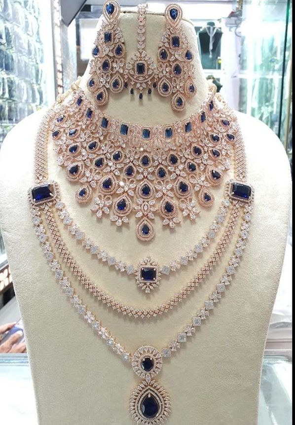 Special American Diamond Antique Stone Necklace