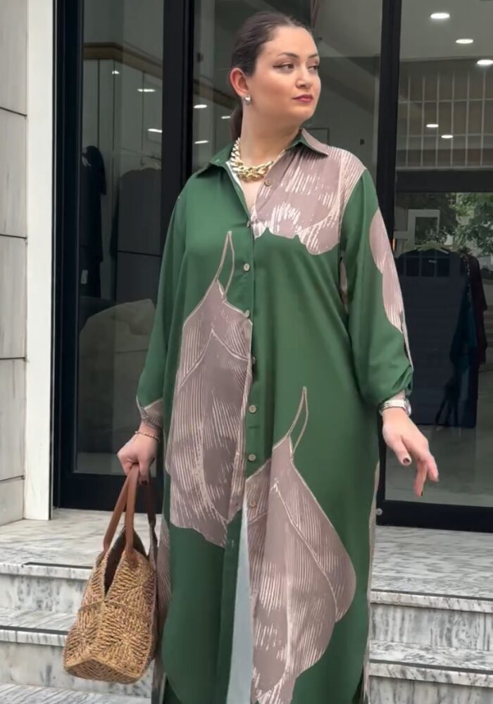 Digital Leaf Charm Premium Co Ord Set