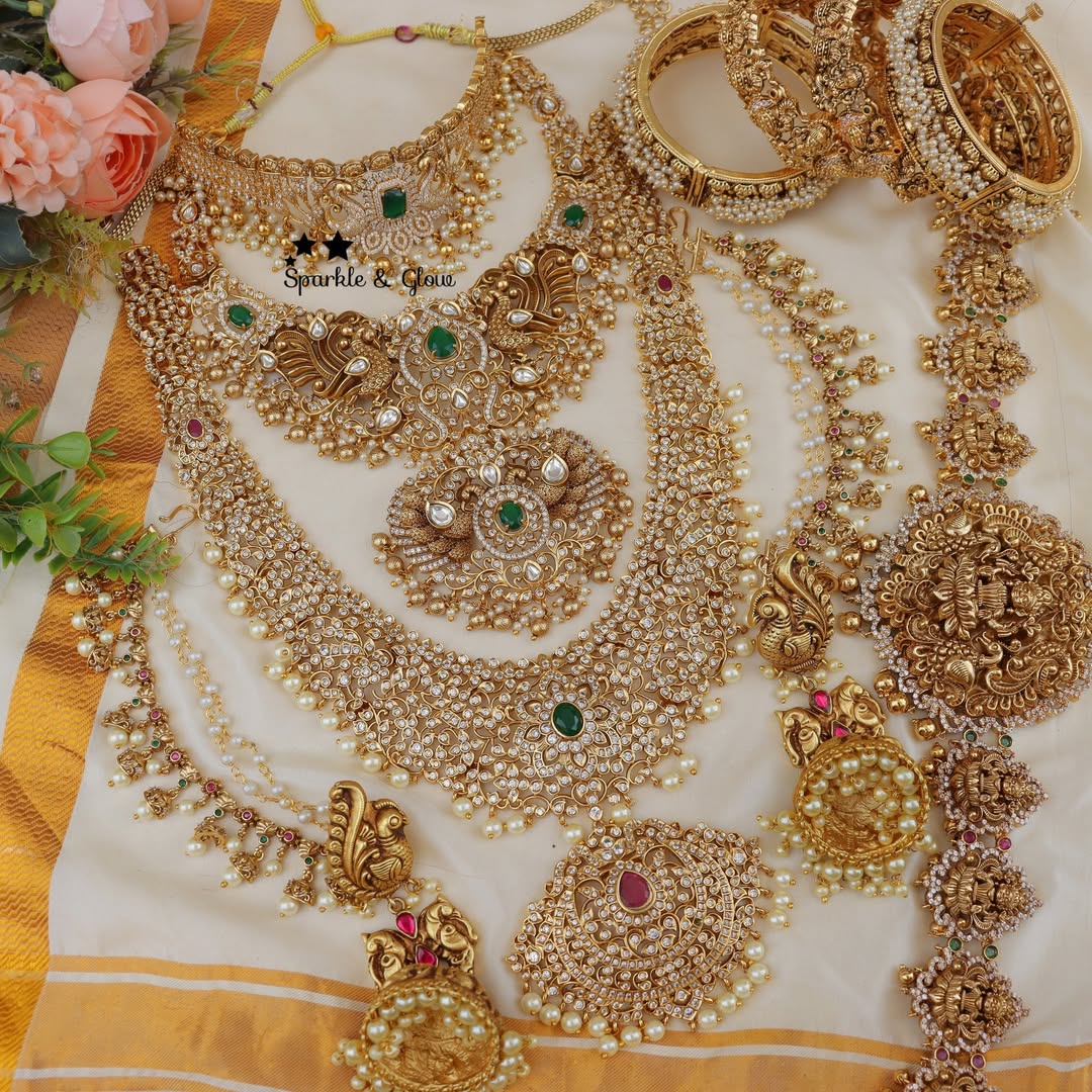 Gold Plated Bridal Jewellery Set, Wedding Collection