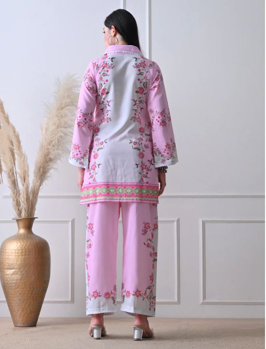 Blush Pink Floral Co-Ord Set