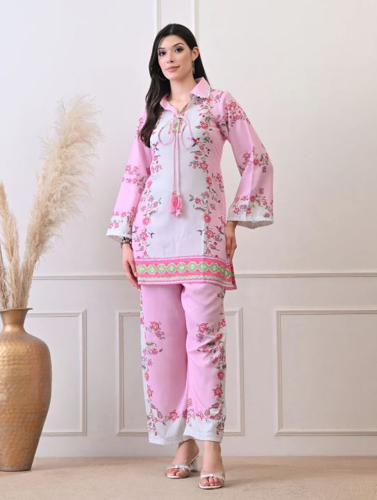 Blush Pink Floral Co-Ord Set
