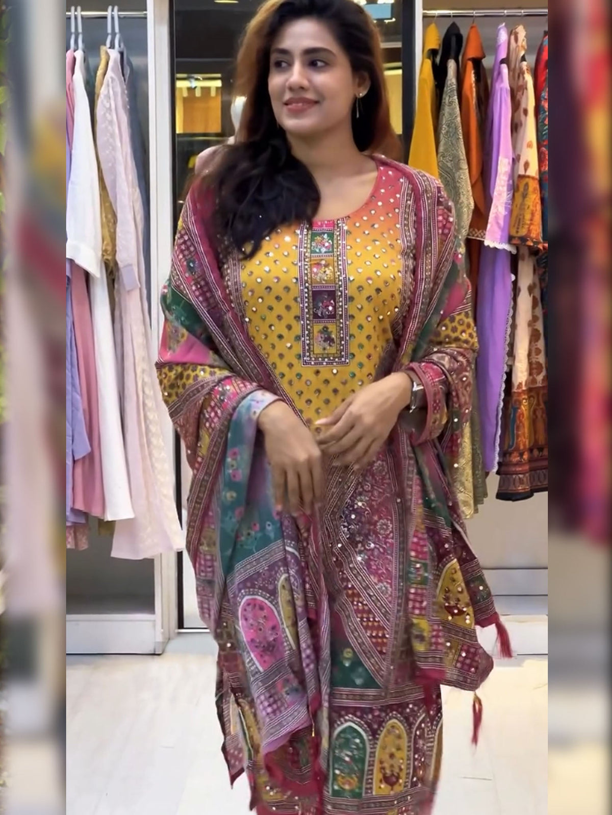 Nazama-Heavy Fancy Pair With Dupatta Set