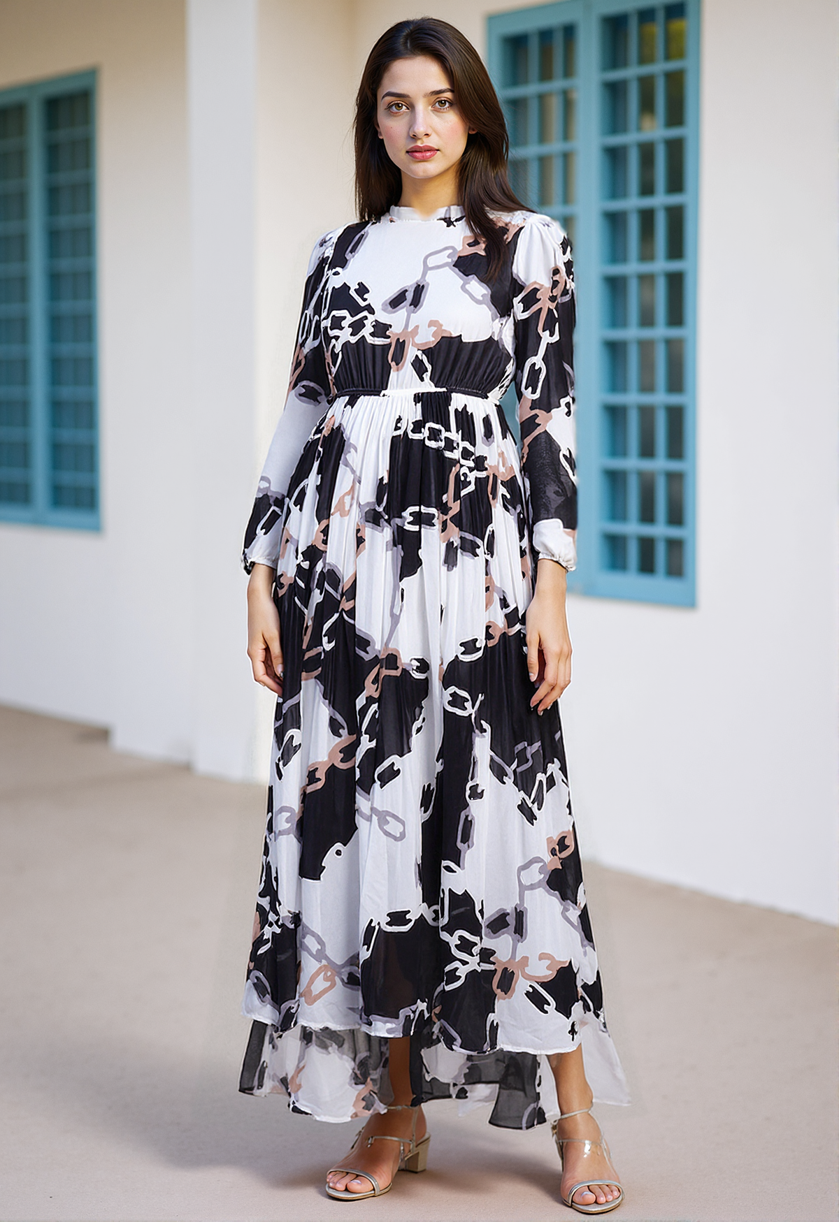 Chain Charm Maxi Dress