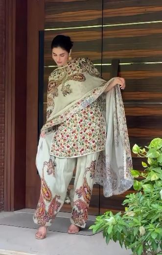 Satin Organza Designer Suit